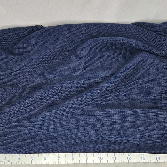 Piperlime Women's Fringed Blue Knit Sweater, Size Small - Picture 8 of 9